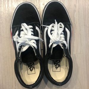 Vans classic shoes with fire pattern
